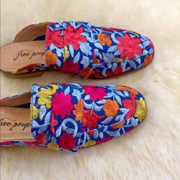 Free People Embroidered Brocade At Ease Loafers - Picture 4 of 8